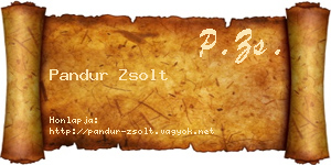 Pandur Zsolt névjegykártya